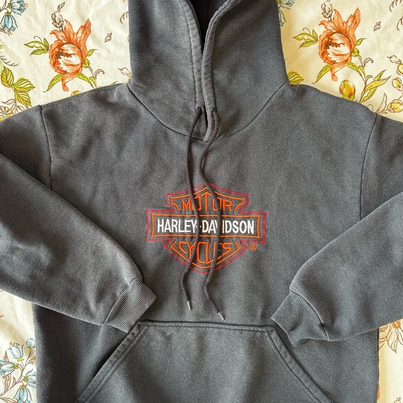 Harley-Davidson Charcoal Hoodie with Logo - Picture 1 of 3
